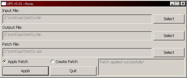 nups patch does not match file